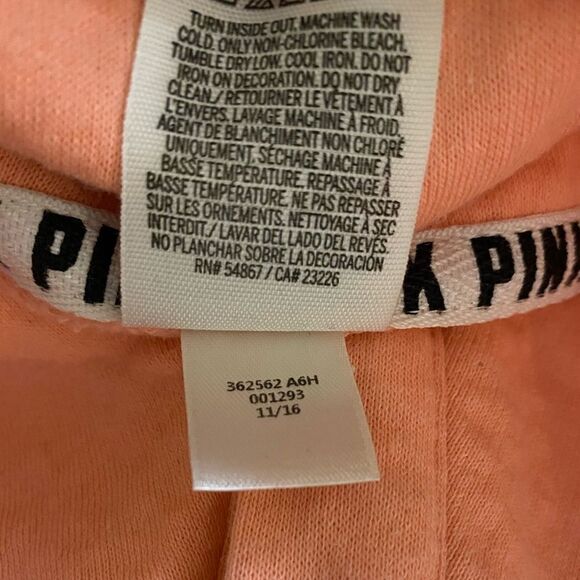 PINK by VS Peachy Pink 1/4 Button Down Pullover Sweater - Picture 9 of 9